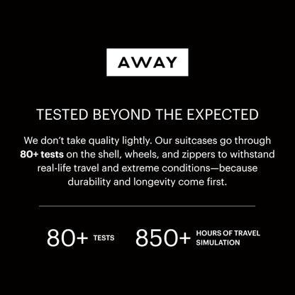 Away Medium Checked Luggage - 26-Inch Lightweight Hardside Suitcase with Custom WhisperGlide 360° Wheels, Interior Compression System, TSA-Accepted Lock - Navy Blue