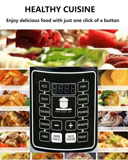 Zuguachi 10-in-1 Electric Pressure Cooker 6QT, 1050W Programmable Multi Cooker, Slow Cooker Rice Cooker Black