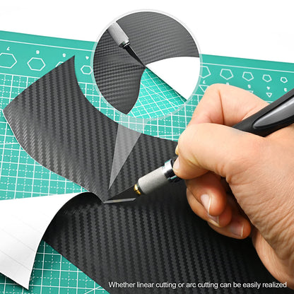 EHDIS Precision Hobby Knife Set Utility Craft Knife Kit with 10PCS Blades for Art, Working-Stencil, Scoring, Scrapbooking, Architecture Modeling, Crafting-Grey