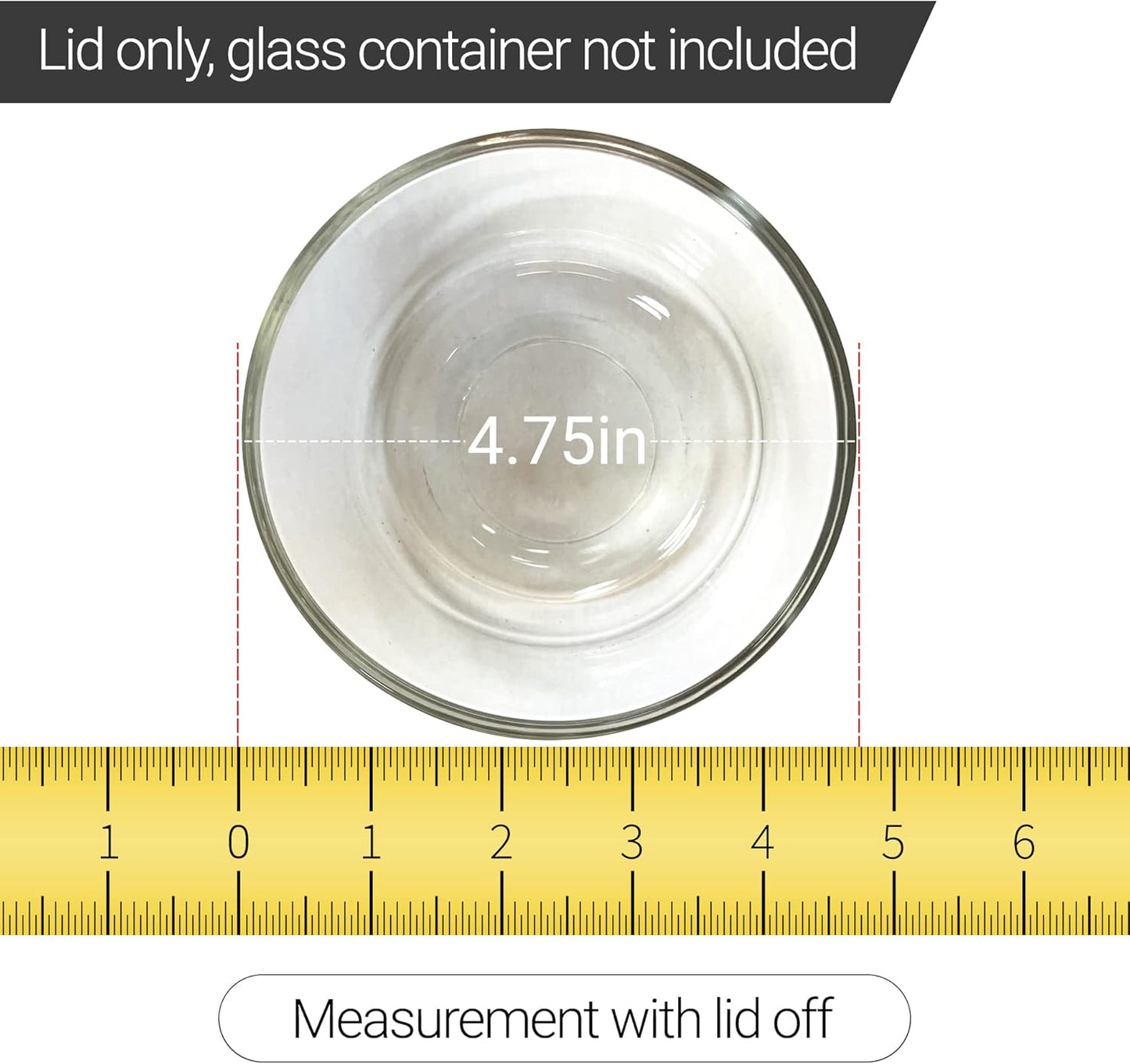 Replacement Lid for Pyrex 5" Storage Plastic Cover for 2 Cup Bowl Dish 7200-PC Red (10-Pack)
