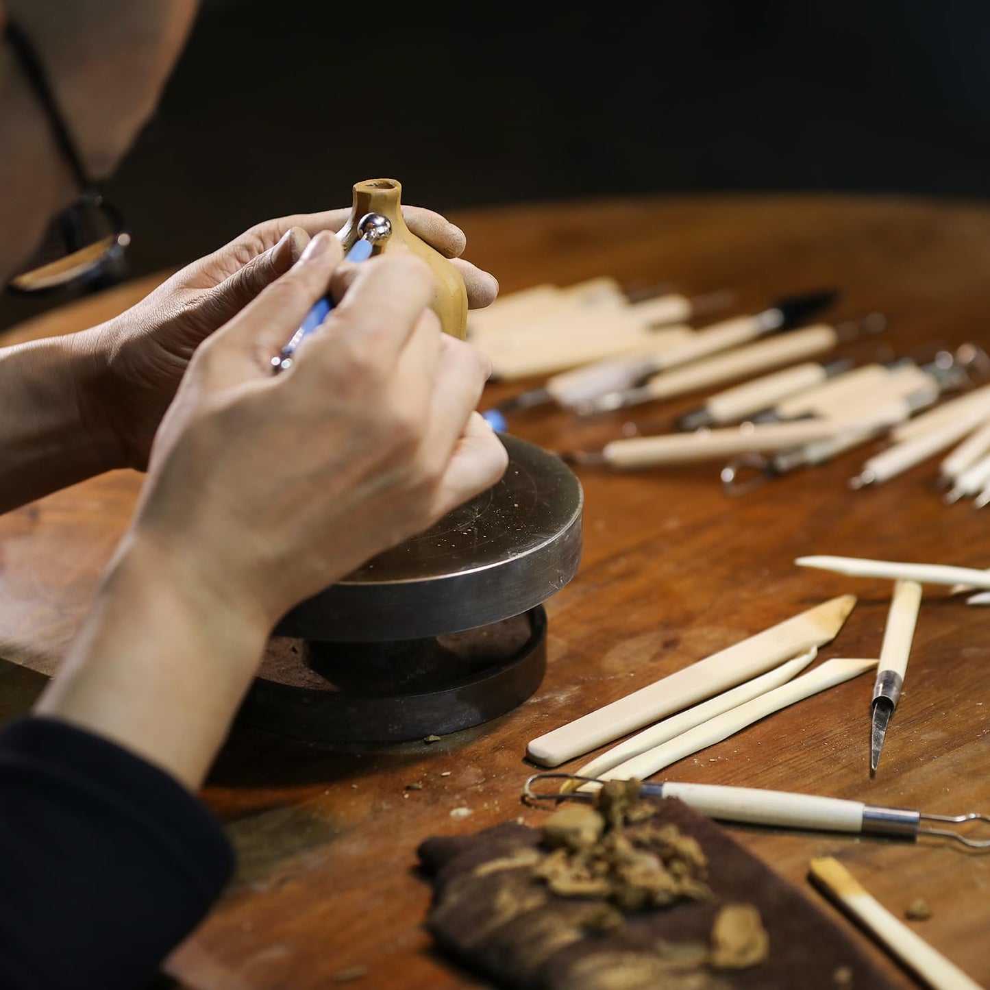 SHENOMAD 30PCS Clay Sculpting Tools with Wire Pottery Modeling Ceramics Polymer Tools Set for Air Dry Clay Carving Molding Pottery Crafting Beginners