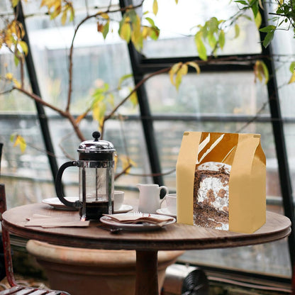 AZCJCZA 100 Pack 14" 8.3" 3.5" Packaging 100Pcs Paper Bread Bags for Homemade Bread Sourdough Bread Bags Large Kraft