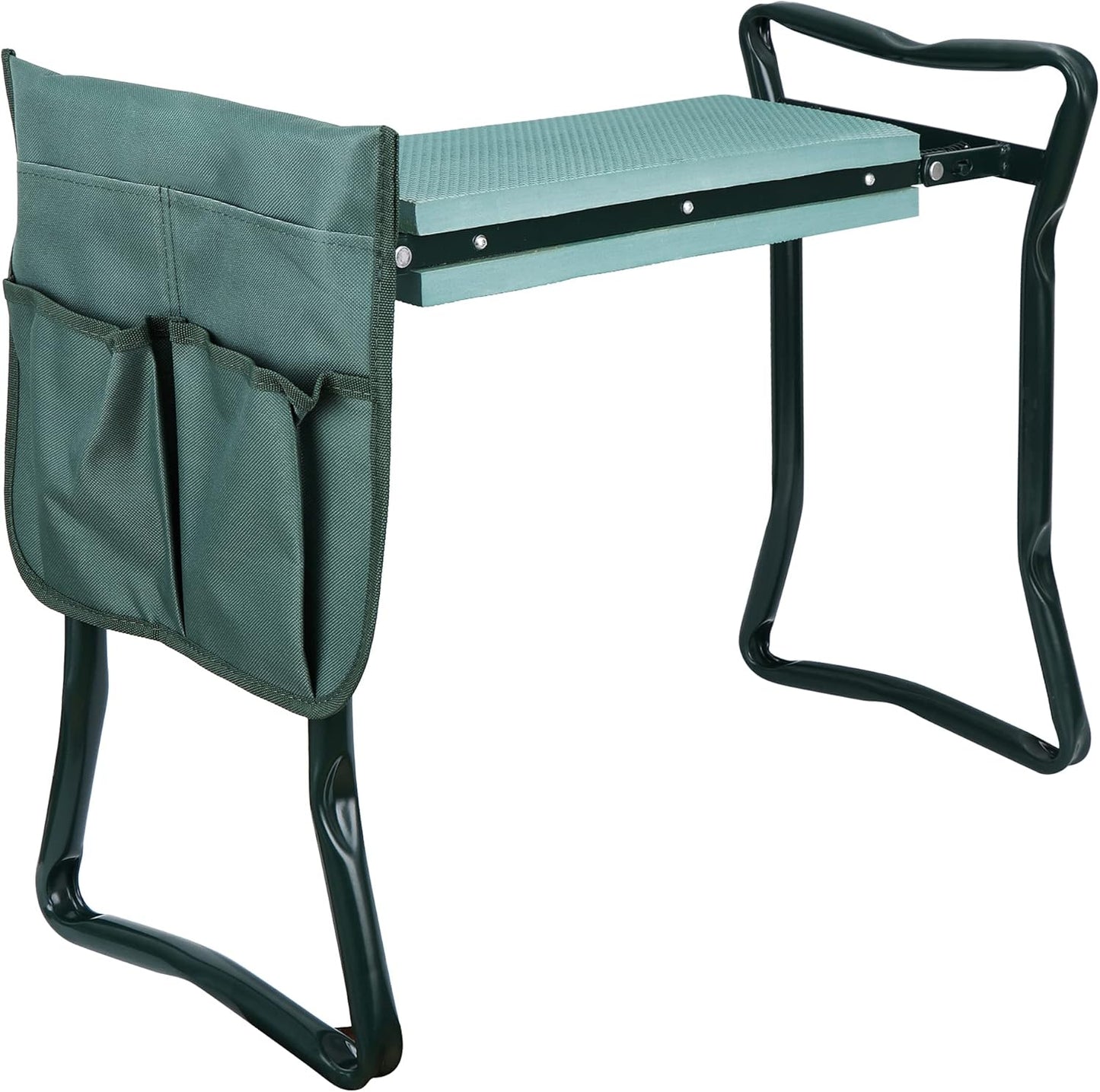ZenStyle Foldable Garden Kneeler Seat with Tool Pouch Portable Garden Bench with EVA Foam Padded Kneeling Pad Gardening