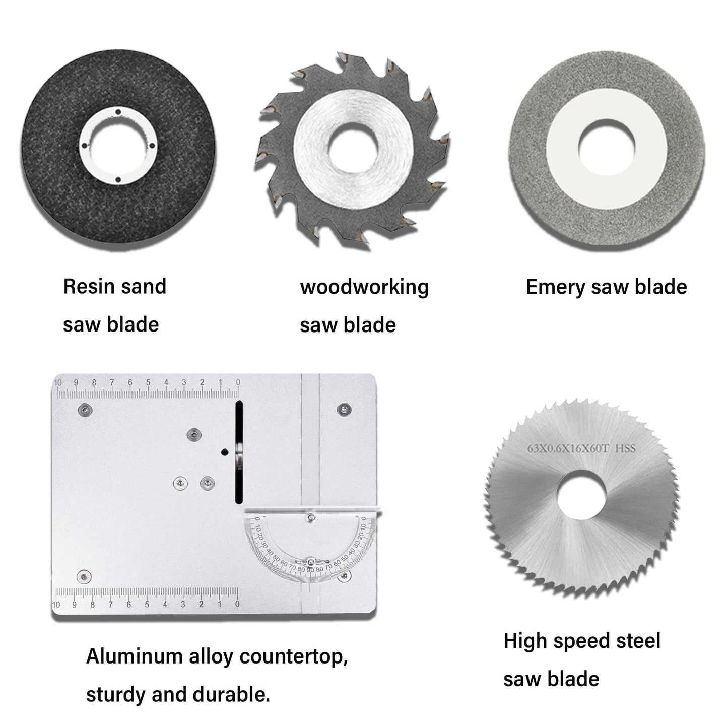Precision Mini Electric Table Saw, DIY Hobby Handmade Woodworking Bench Cutting Machine Adjustable Cut Depth Small Desktop Saw for Miniature Wood Craft (Regular style)