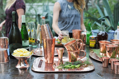 Sertodo Copper Moscow Mule Mugs | Set of 2, 12 oz Capacity | Copper Handle | 100% Pure Copper, Heavy Gauge, Hand Hammered