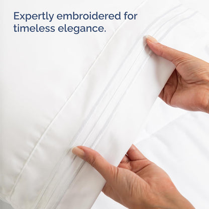 White 4-Piece Queen Sheet Set by [Brand Name] - Luxurious Bedding with Deep Pockets & Soft Pillowcases