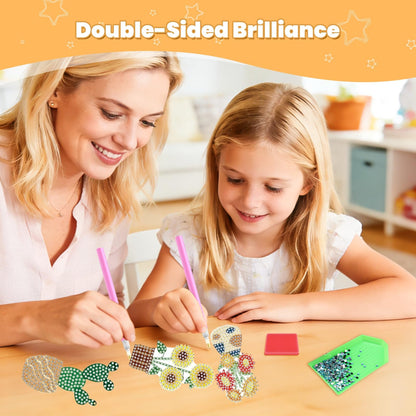 LOVESHANG 5D Diamond Painting Set, 6-piece Double Sided Dot Diamond Set, Cute Potted Diamond Art, Full Diamond DIY Succulent Plant Cactus Sunflower Embroidery Mosaic Handmade Set, Car Decoration Gift