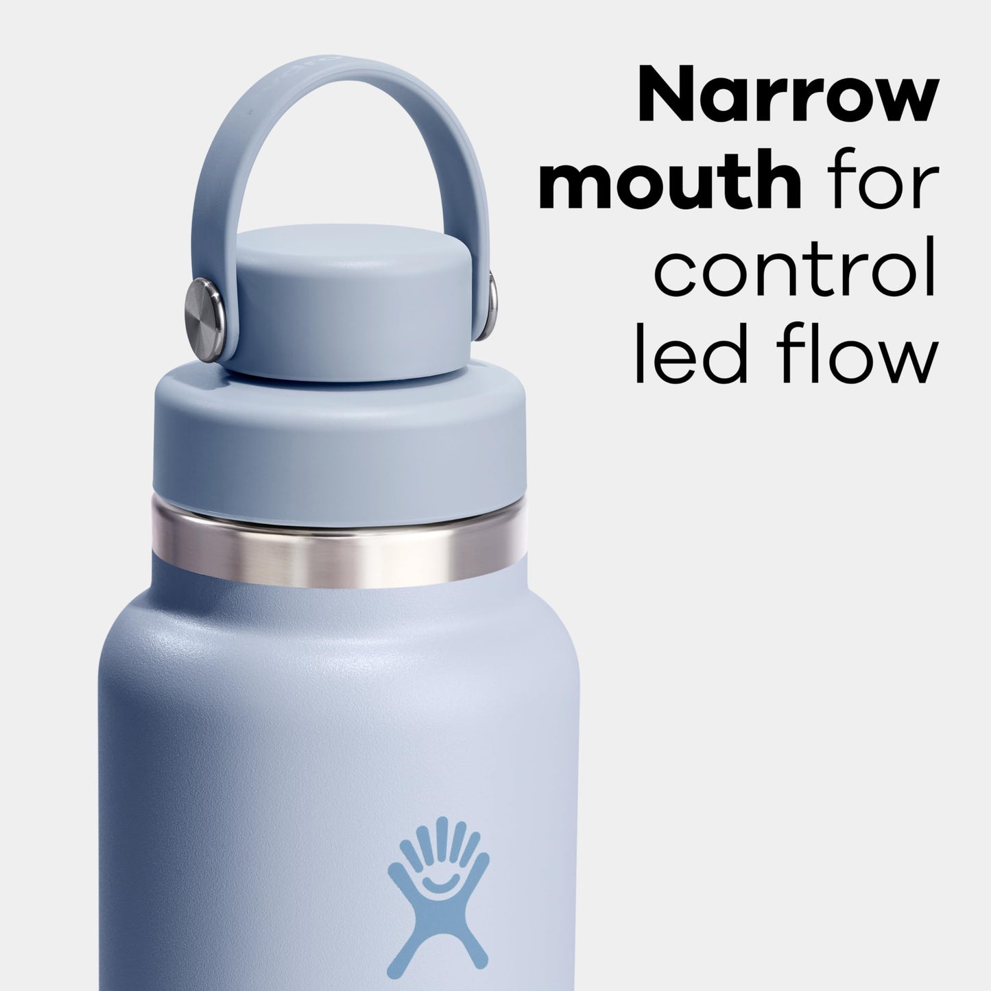 Hydro Flask Water Bottle - Insulated Stainless Steel - Wide Mouth Flex Chug Lid, Non Spill, Leakproof in 32 Oz Sandpiper