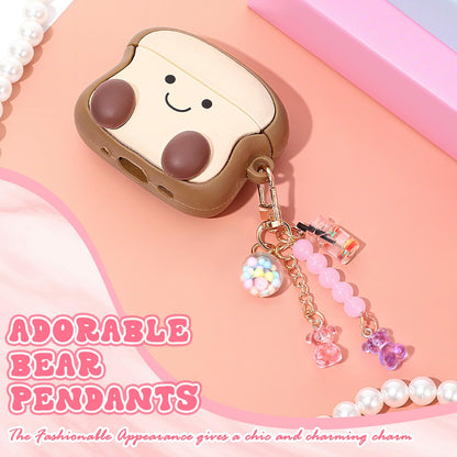 Ecally 12 Cute Resin Bear Keychain Macaron Bear Keychains Candy Pendant Jewelry Gift Bag Key Ring Accessories for Girl Women (Blue Pink,Purple Pink)
