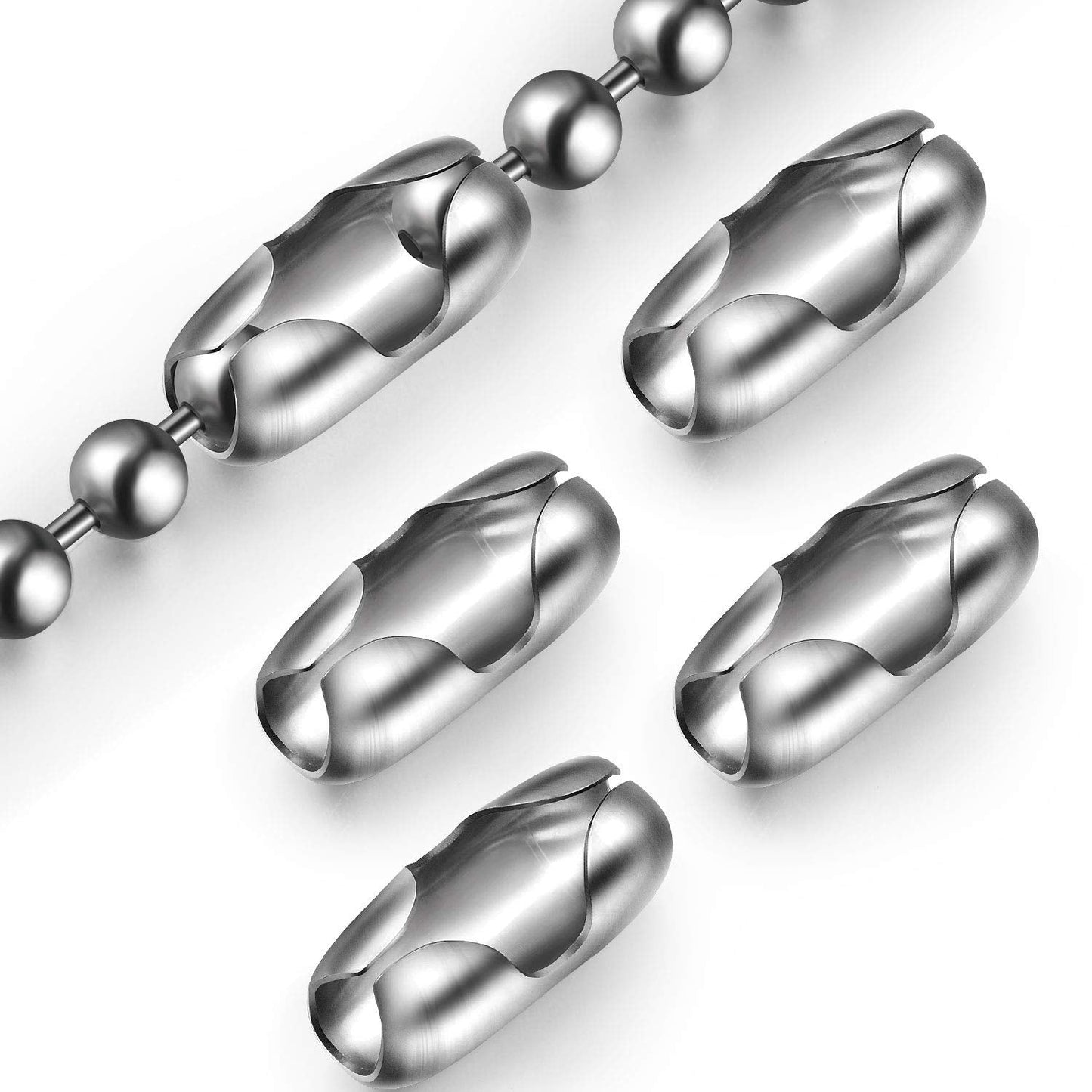 Pangda 20 Pack Replacement Vertical Roman Roller Blind Chain Cord Connector Clips (Stainless Steel)