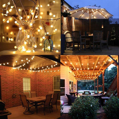 WFGGEH 10ft 20 Globe Plug in String Lights, LED Warm White Globe Fairy Lights for Birthday Christmas Wedding Party Home