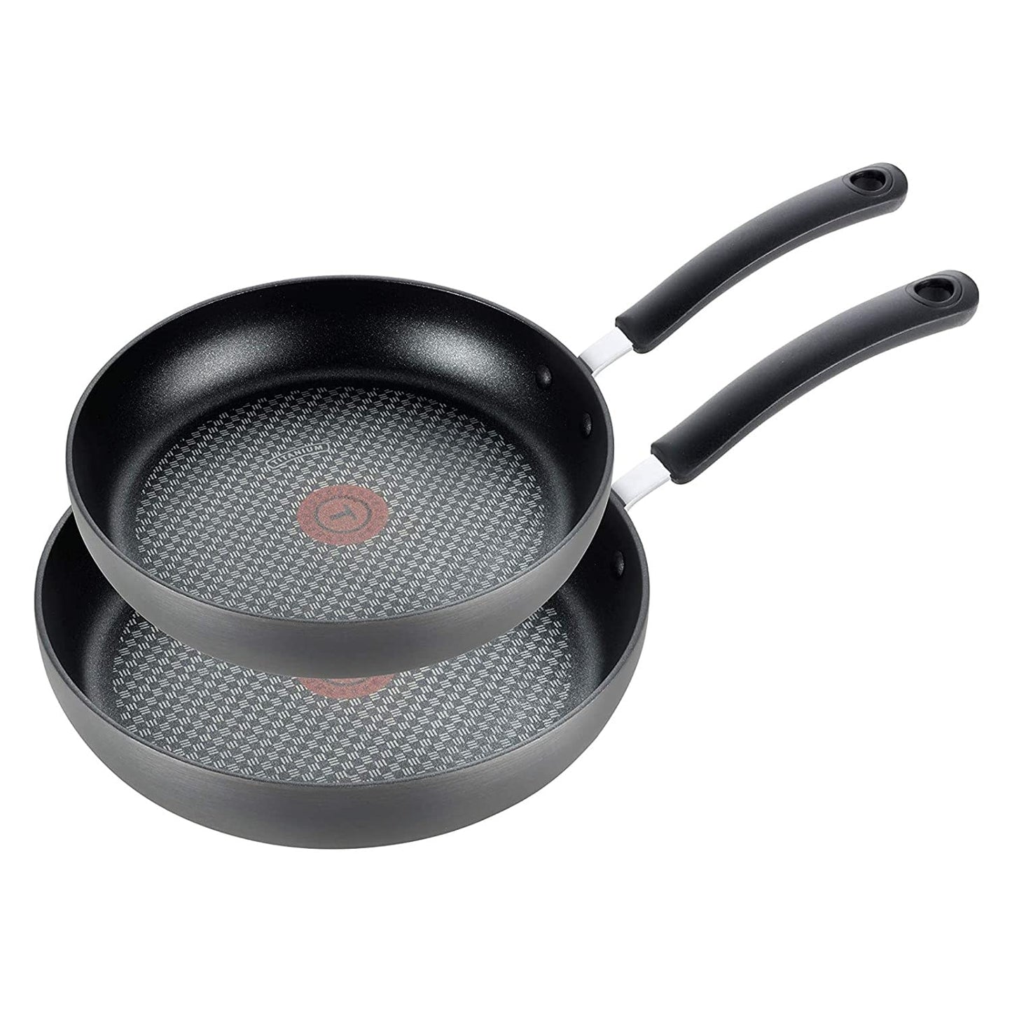 T-Fal Ultimate Hard Anodized Nonstick Fry Pan Set 2 Piece, 8, 10 Inch, Oven Broiler Safe 400F, Kitchen, Cookware, Pots and Pans Set Non Stick, Frying Pans, Dishwasher Safe, Onyx