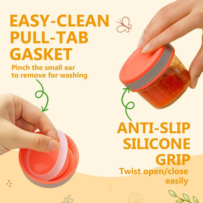 Tronco 12 oz Glass Sippy Cup for Kids & Toddlers | Mason Jar Smoothie Cups with Spill-Proof Silicone Straws, Non-Slip Silicone Sleeves & Lids, BPA-Free Snack Cups, Dishwasher Safe