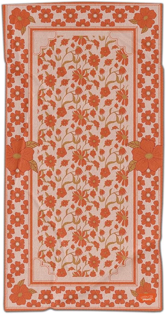 Sprints Athletic Running Towel, Full-Sized, Car Seat Cover - Performance Microfiber (Peaches & Pleasures The Small