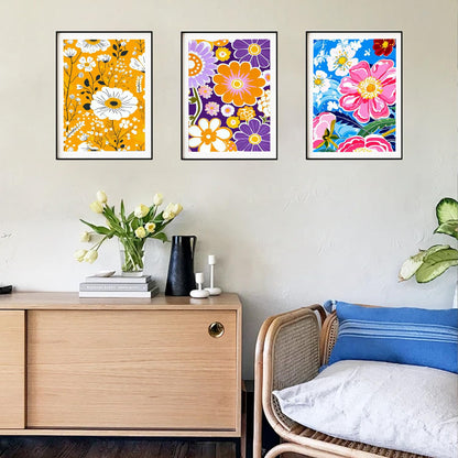 DOZEEZOP 3 Pack 5D Diamond Painting Kits for Adults, Diamond Art Kits for Adults Beginners of All Ages, Round Full Drill Arts and Crafts Gems Home Wall Decor 12x16 Inches Flowers