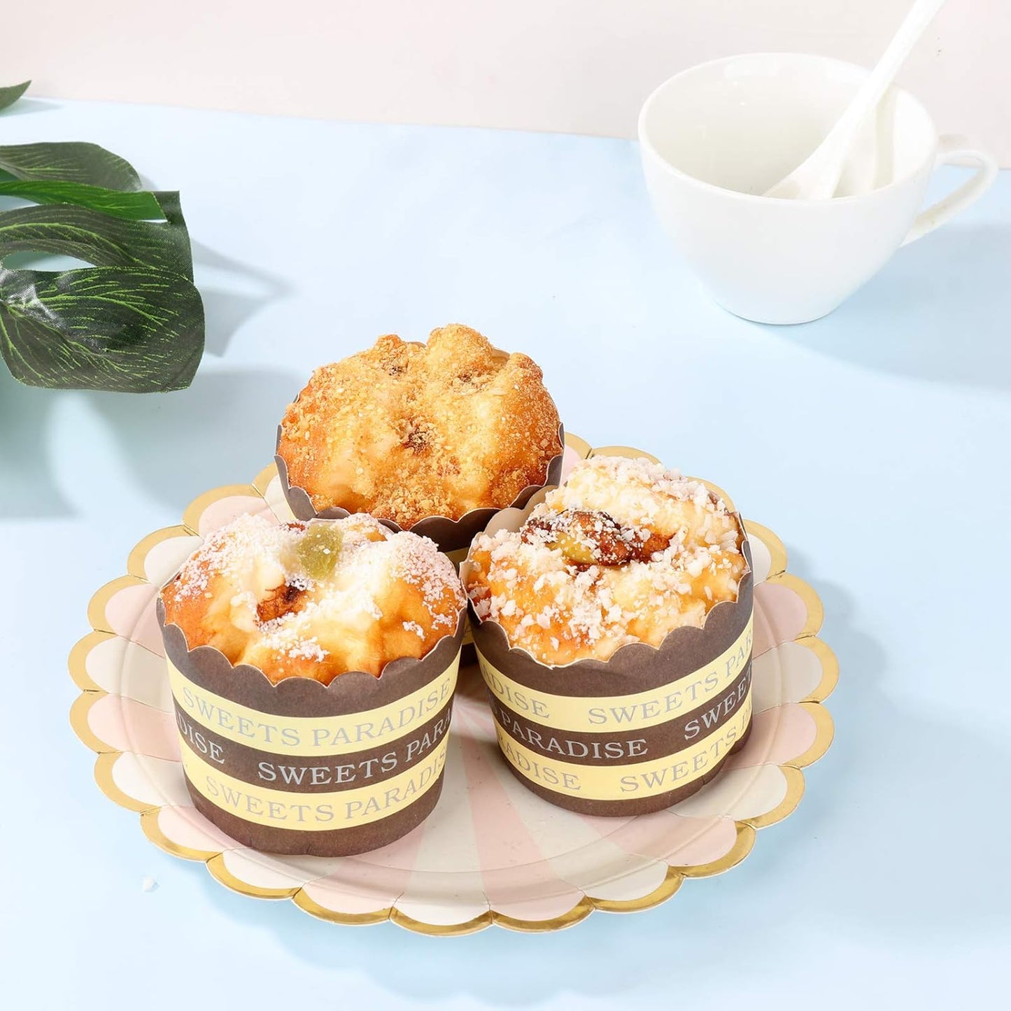 Firlar 6 Pcs Fake Cupcake Faux Cakes Simulation Realistic Food for Decoration Display Props