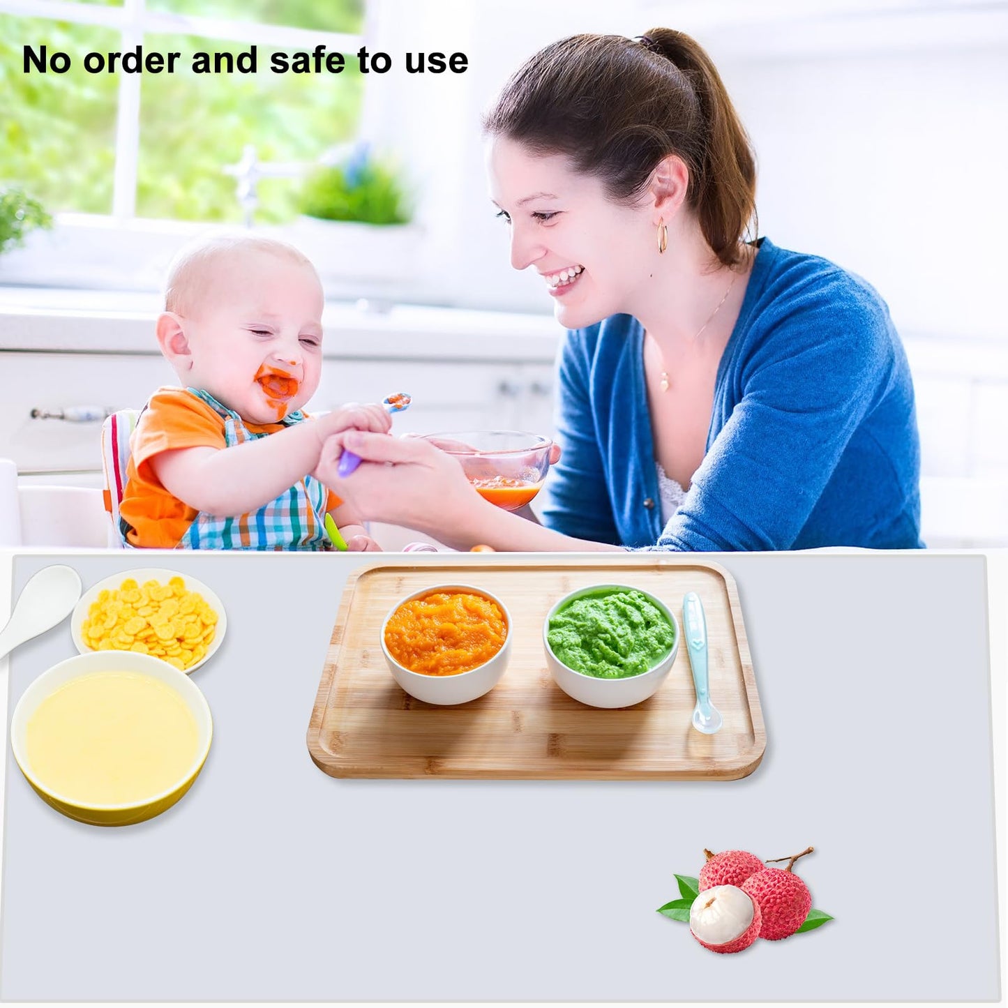 2 Pack Extra Large Silicone Mat 36" x 24" Translucent Table Protector Craft Mat Heat Resistant Mat for Painting, Clay, Arts, Resin, Kitchen Baking