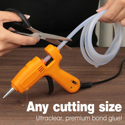 30 Pack Long Mini Hot Glue Stick Rolls, Each 3 FT Long x 0.27" Diameter Glue Sticks for Glue Gun, Perfect Fit for Mini Glue Guns, Widely Used in Wood, Metal, Glass, Plastic, Floral, Fabric, and More