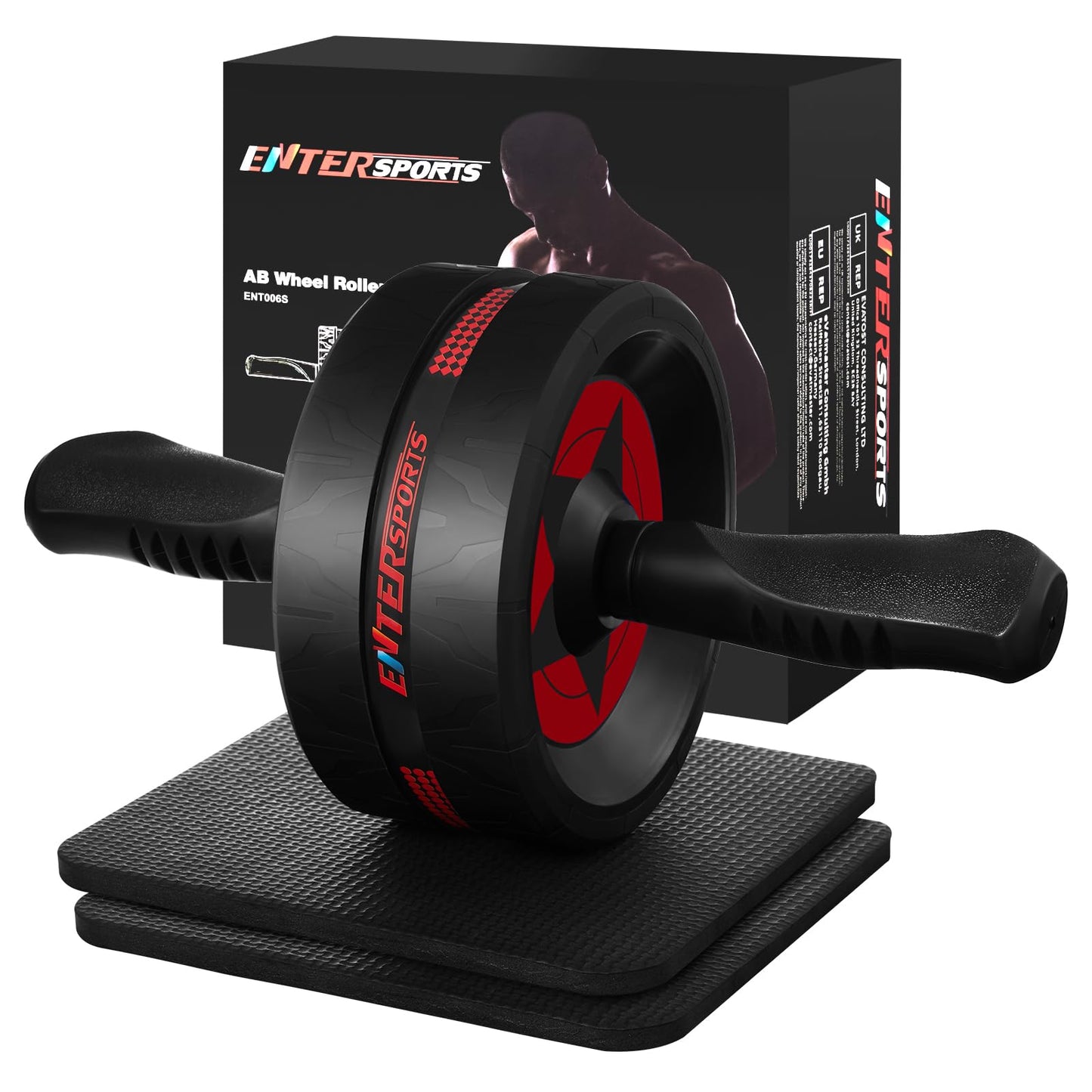Ab Roller Wheel for Abs Workout - Abdominal Exercise Equipment with 2 Knee Pads for Home Gym, Core Strength Training, Fitness Equipment for Men & Women