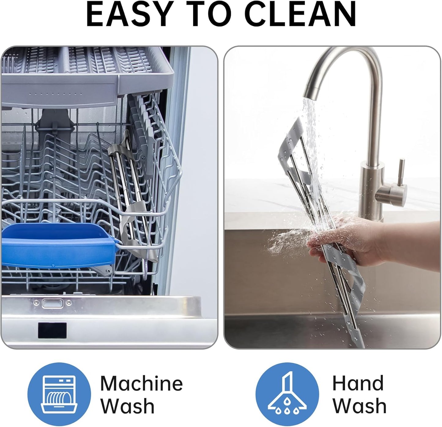 Tomorotec Adjustable Triangle Dish Drying Rack, Foldable Stainless Steel Over The Sink Kitchen Drainer Caddy Organizer