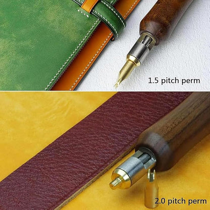 Skiving Machine/Electric Leather Edge Creaser/Digital Craft Tool 80-480°C with 14 Tips M5 for Efficient Galanteria and Finishing of Edges on Straps and Hide Material(One)