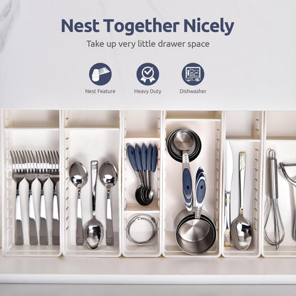 U-Taste Measuring Cups and Spoons: Food Grade 18/8 Stainless Steel 12 Pieces Metal Stacking Kitchen Baking Cooking Measure Set with Strengthened Weld Joints (Midnight Blue, Upgraded Version)