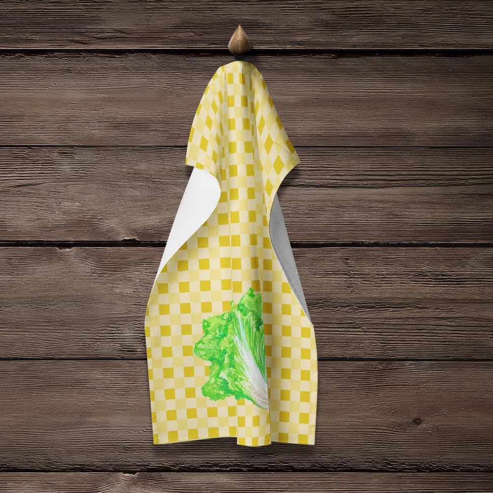 Caroline's Treasures BB7203KTWL Lettuce on Basketweave Kitchen Towel, Decorative Bathroom Towel for Face, Tea, Dishcloth