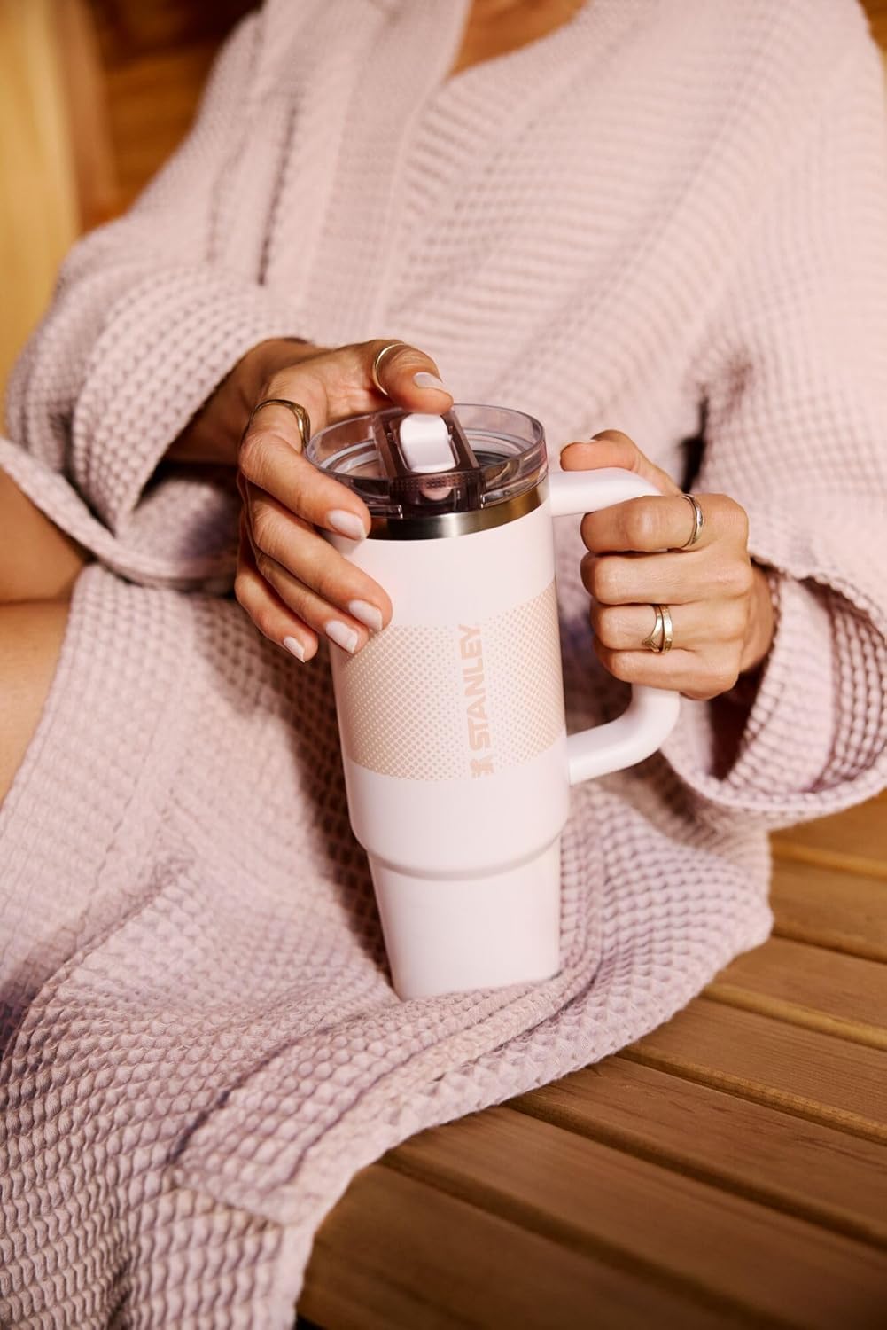 STANLEY Quencher ProTour 64 oz Tumbler - Leakproof Lid, Built-In Straw & Handle | BPA-Free Dark Blossom