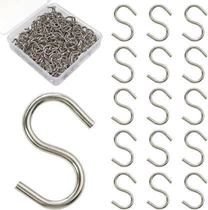 Millennial Essentials Mini S Hooks, 200pcs S Shaped Wire Hook Hangers for DIY Crafts, Jewelry, Key Chain