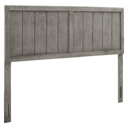 Modway MOD-6216-GRY Robbie Twin Wood Headboard, Gray