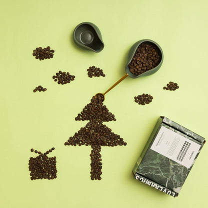 Loveramics 2-Pack Coffee Bean Dosing Cups by James Hoffmann, 30g-60g Capacity (Matte Dark Green)