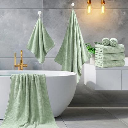 8-Piece Set,2 Sheet,2 4 Washcloths,600 Set,Highly Green Bath Towels Oversized Large Bath Towels Hand Towels and GSM