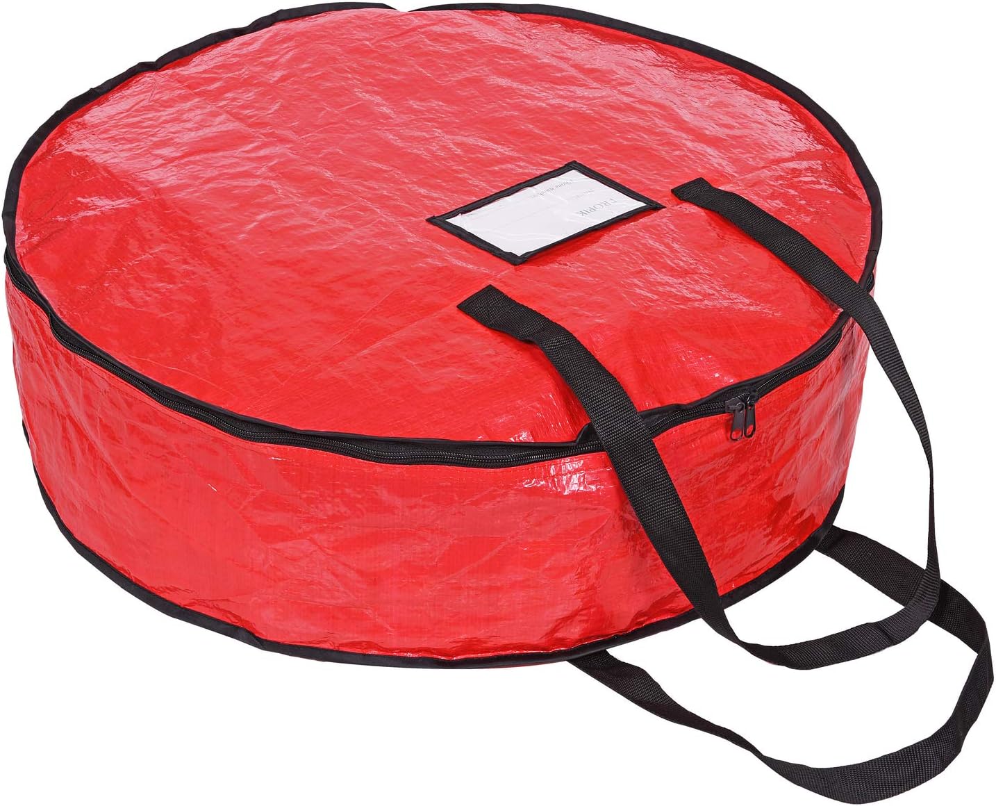 ProPik Christmas Wreath Storage Bag - Heavy Duty Tear Resistant Material with Handles | 24" x 8" (Red)