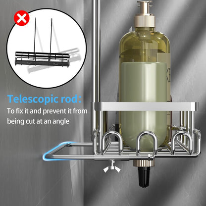 KEGII Hanging Shower Organizer - Shower Rack Hanging Rustproof, Shower Chair Caddy with Shower Head Holder for Post-Surgery Patient/Elderly User, Hanging Shower Basket on Bath Seat