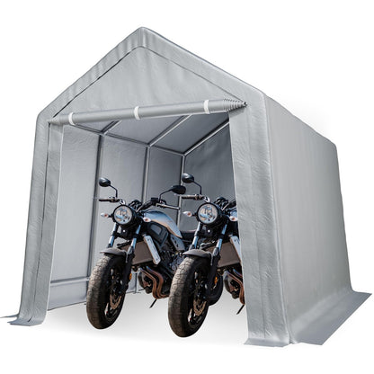 10×10 ft Outdoor Storage Sheds, Portable Storage Shelter Shed with Roll up Zipper Doors, Waterproof Outside Utility Shed Garage Tent for Motorcycle, Bicycles and Camping Tools