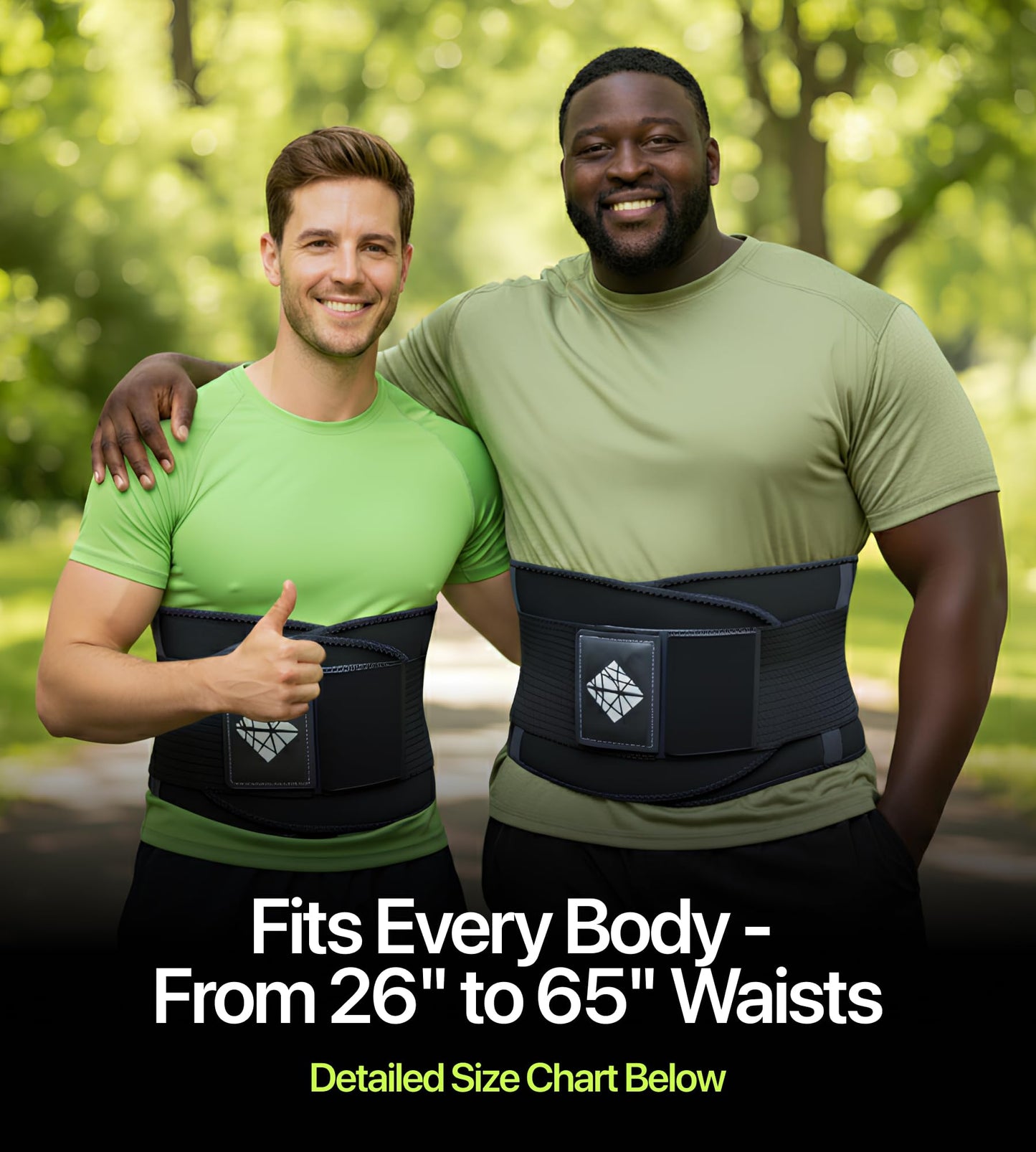 5XL Plus Size Back Brace – Adjustable Lumbar Support for Women & Men | Lower Back Pain Relief & Injury Prevention | Discreet Under-Clothes Belt for Big, Tall, Obese & Overweight Individuals