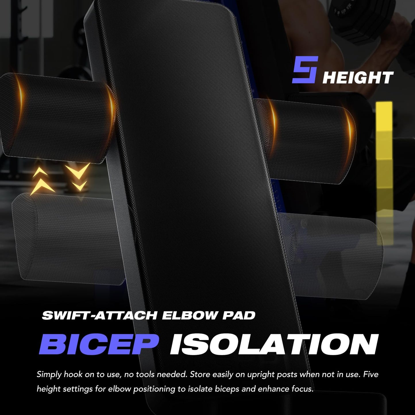 KeppiFitness Weight Bench, 1500LBS Capacity Workout Bench, 17” Bench Press Height, 11+8 Adjustable Weight Bench with Flat/Incline/Decline Angle and On-end Storage - Bench6000 (2026 Version Blue Frame)