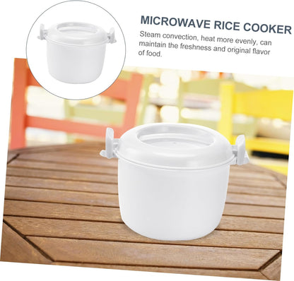 Microwave Rice Cooker and Food Storage Bowl with Lid, Microwave Rice Cooking and Steamer Basket