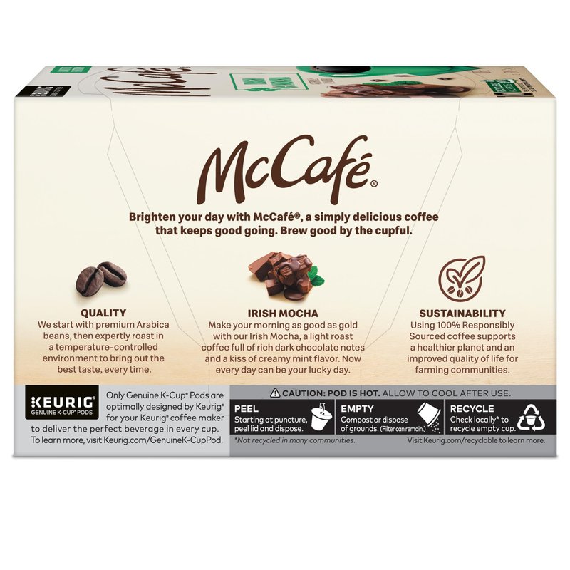 McCafe Irish Mocha Coffee, Single-Serve Keurig K-Cup Pods, 60 Count