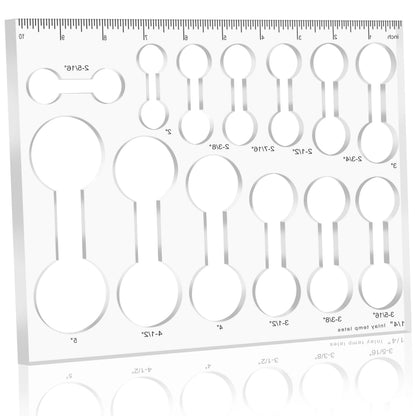 Soimuk Router Templates for Woodworking,Router Jig Dumbbell Inlay Templates Decorative,13-in-1 DogBone Router Templates(10 * 7.8 inches)