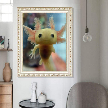LIANPO Diamond Painting Cute Axolotl DIY 5D Full Drill Kits for Kids Mexican Salamander Paint by Diamonds Adults Round Rhinestone Art Craft Home Decoration 12x16inch White 0 VGT