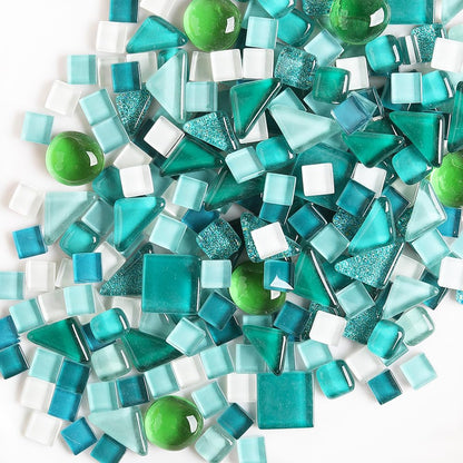 1 LB Mixed Crystal Glass Mosaic of Different Sizes, Loose DIY Mosaic Art Hobbies Craft Material, Accessories, Mosaic Supplier (DS302)