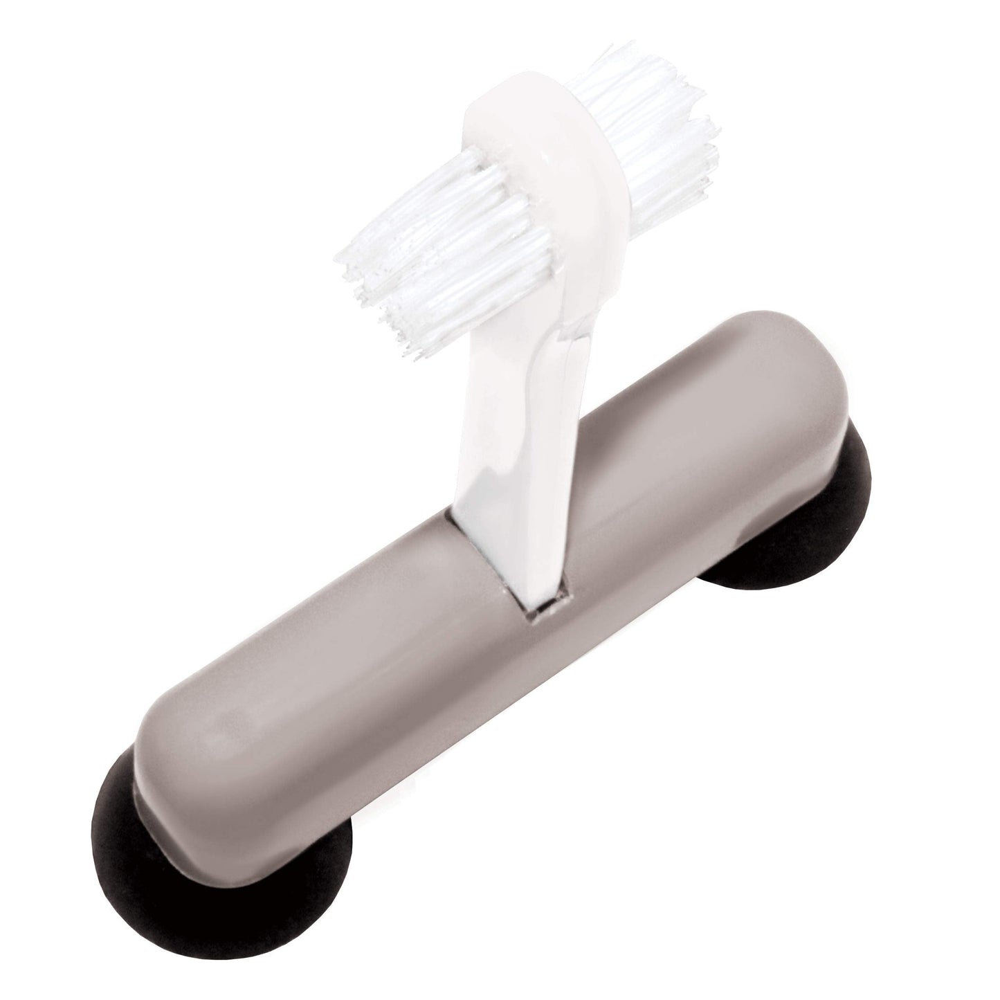 Rehabilitation Advantage Denture Scrub Brush & Suction Cup Holder,Red/Gray