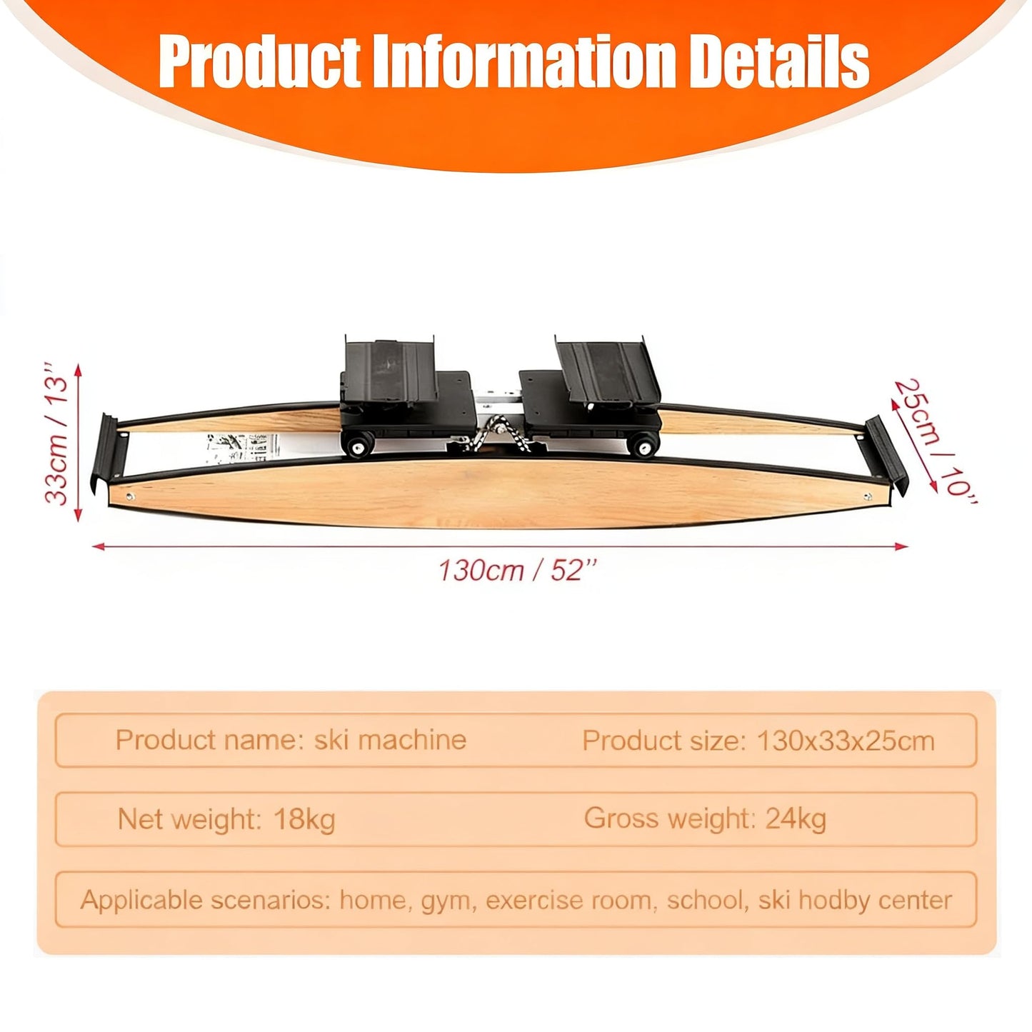 DIUNAOZI New Ski Trainer, Ski Simulator Machine for Full Body,3D Cross Trainer, Strength and Balance Training Tool Set, Noiseless Ski Exercise Machine for Skiing Beginners, Home Use