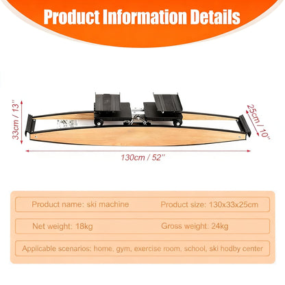 DIUNAOZI New Ski Trainer, Ski Simulator Machine for Full Body,3D Cross Trainer, Strength and Balance Training Tool Set, Noiseless Ski Exercise Machine for Skiing Beginners, Home Use