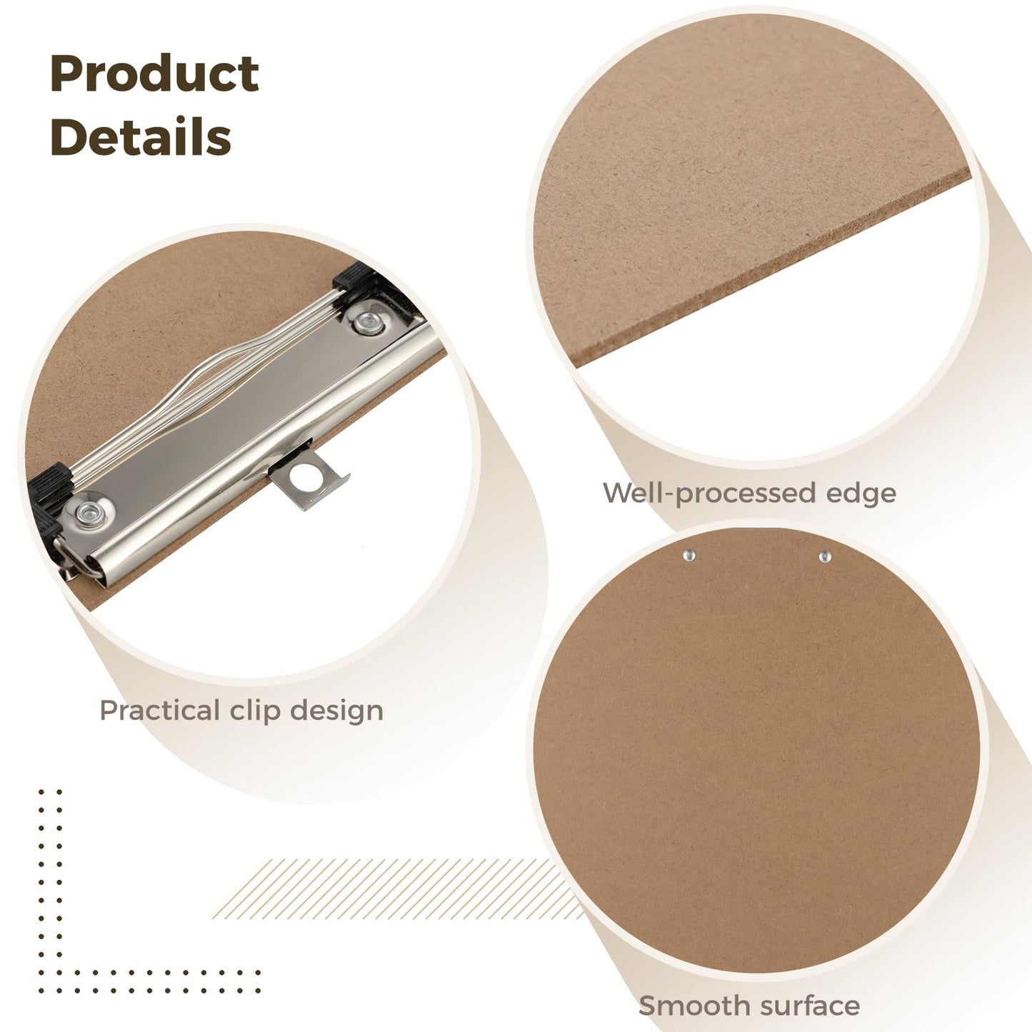 2PCS Extra Large A3 Horizontal Clipboard, 13'' x 17'' Wooden Low Profile Clip for Drawing Sketching Art Supplies Landscape
