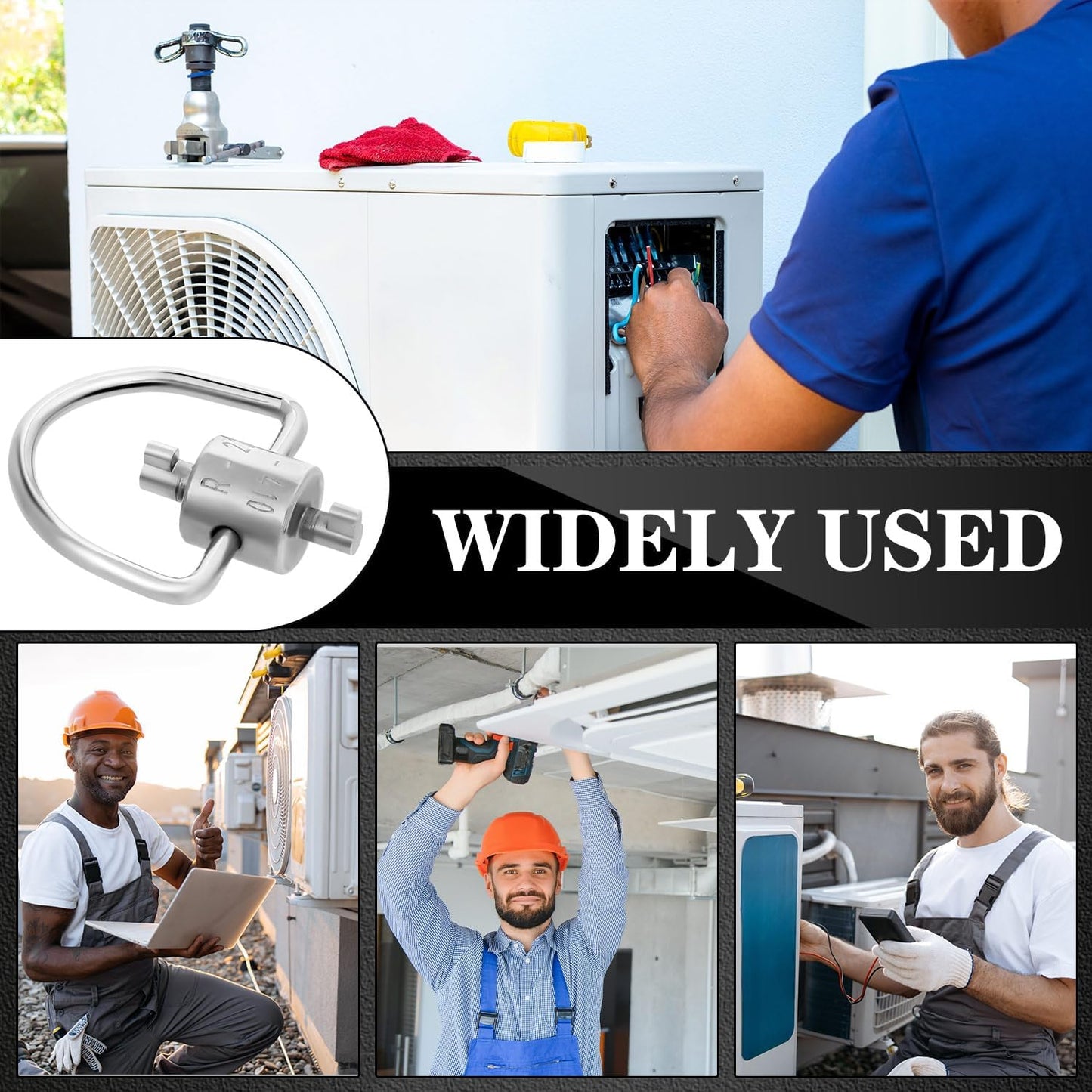 HVAC Locking Cap Key, Versatile Tool for Tamper Resistant Multi Key HVAC Refrigerant Safety Caps