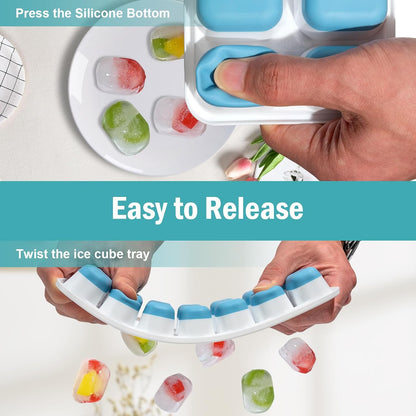 Silicone Ice Cube Trays by [Brand Name] - Easy Release, Spill-Resistant, BPA-Free | Perfect for Cocktails & Baby Food