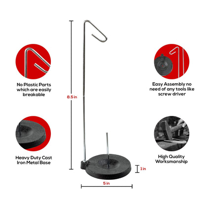 Single Cone Spool Stand Alone Cast Iron Thread Stand Thread Holder Fits for Sewing Embroidery Serger Brand