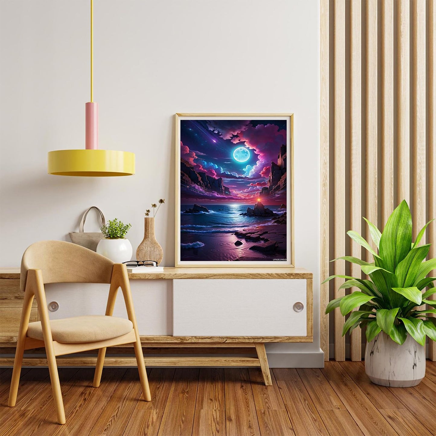 UPABLUNSO Diamond Painting Kits for Adults Neon Light Painting DIY 5D Full Drill Diamond Dots Paintings with Diamonds Gem Art and Crafts Home Decor 12"x16"